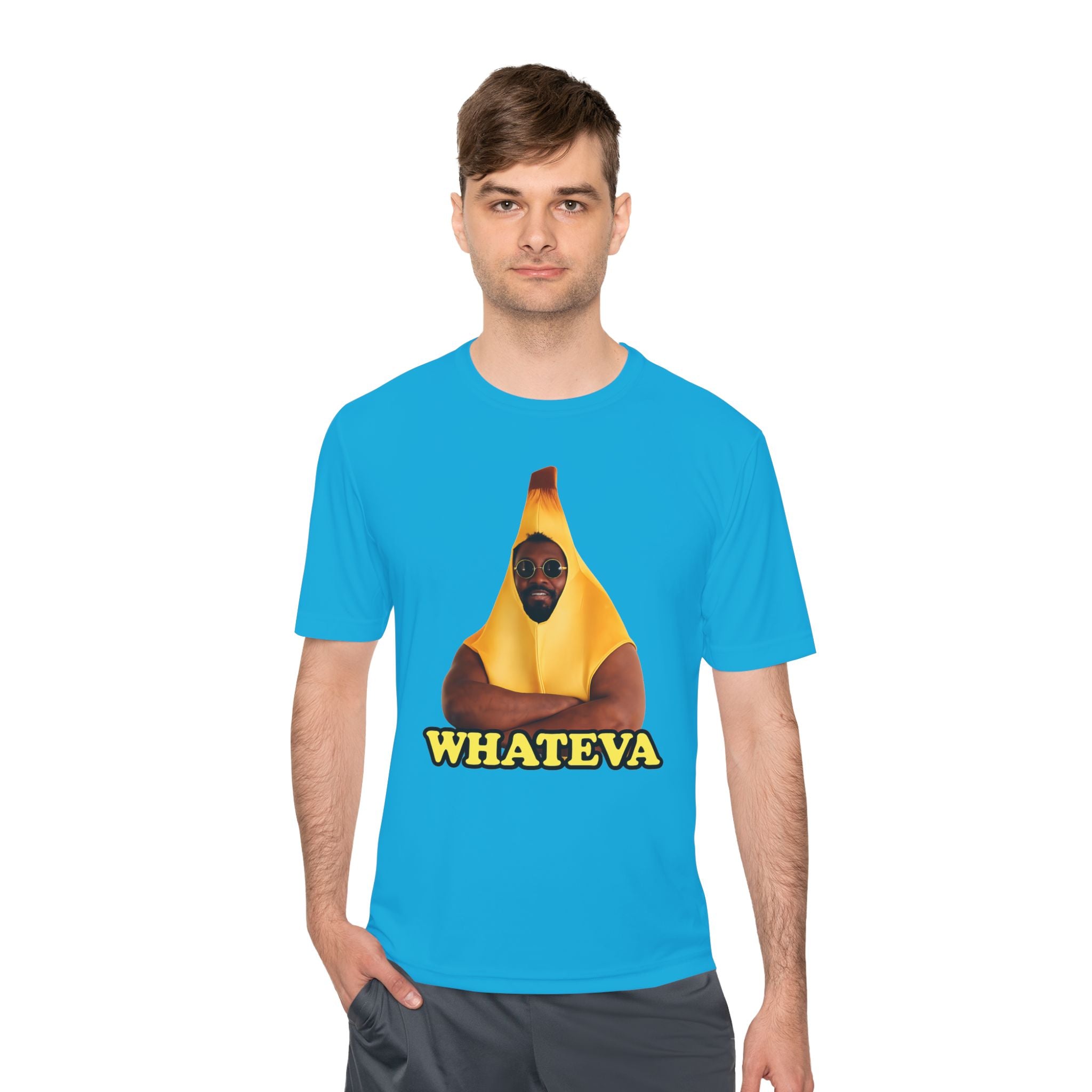 Whateva Banana Tee — Funny Graphic Moisture-Wicking Shirt