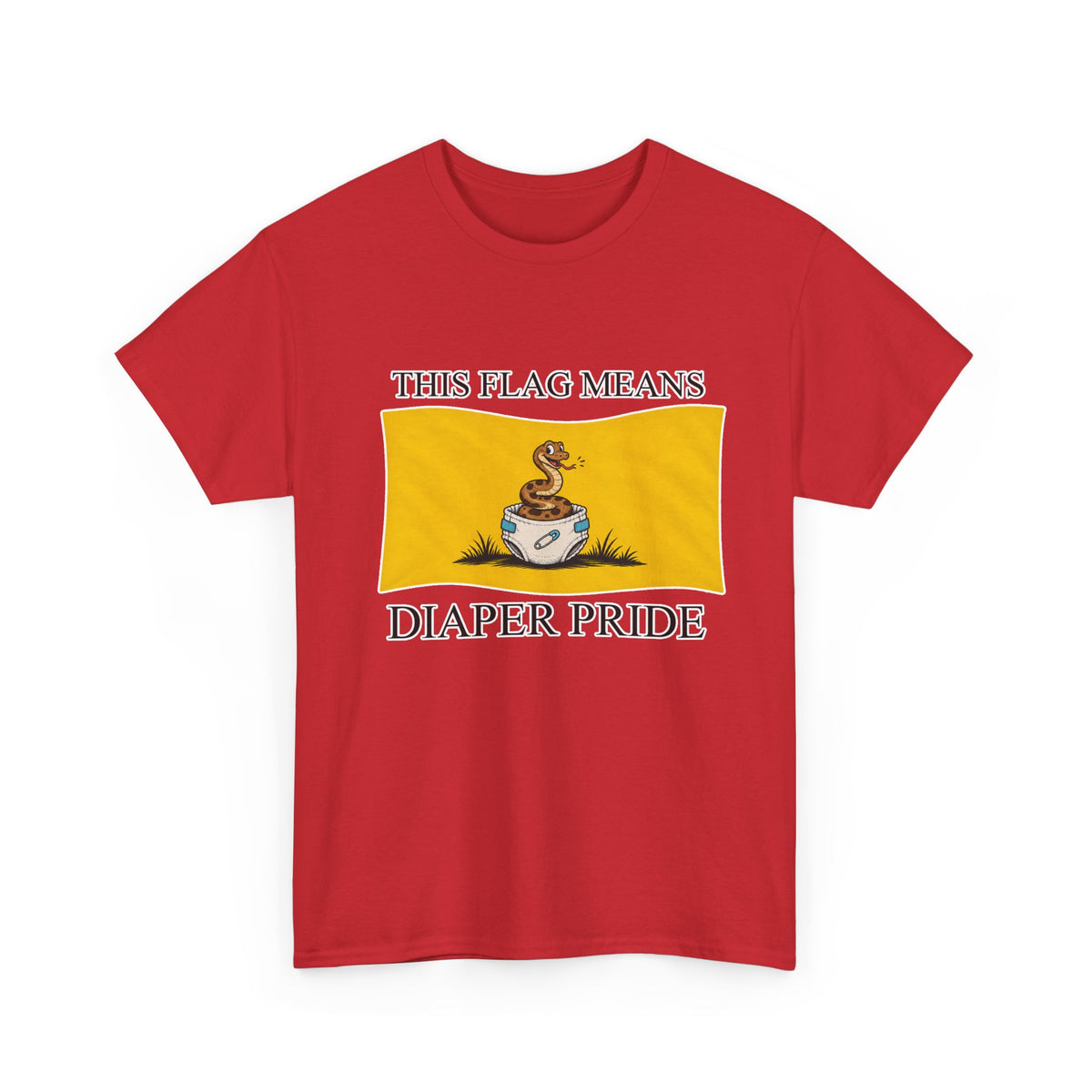 Diaper Pride T-Shirt - "This Flag Means Diaper Pride" Graphic Tee