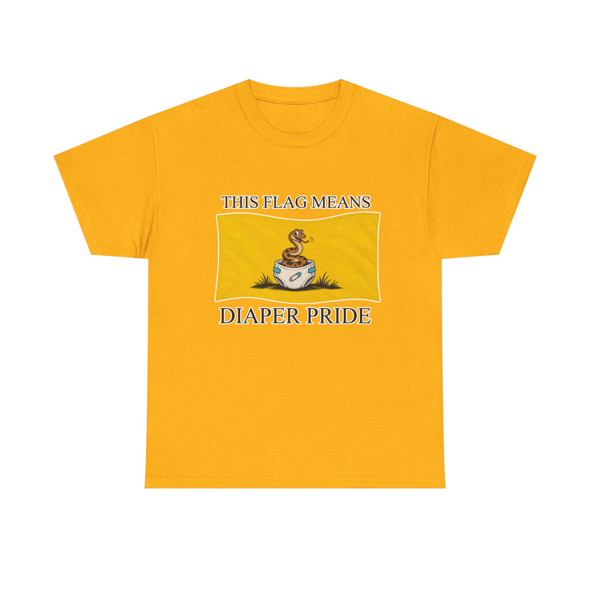 Diaper Pride T-Shirt - "This Flag Means Diaper Pride" Graphic Tee