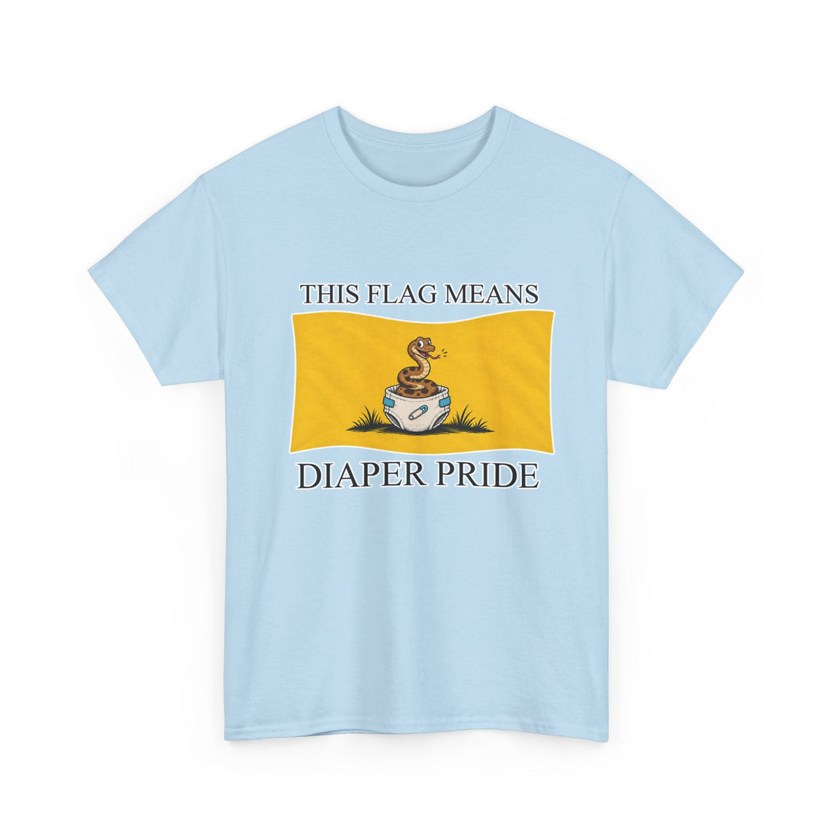 Diaper Pride T-Shirt - "This Flag Means Diaper Pride" Graphic Tee