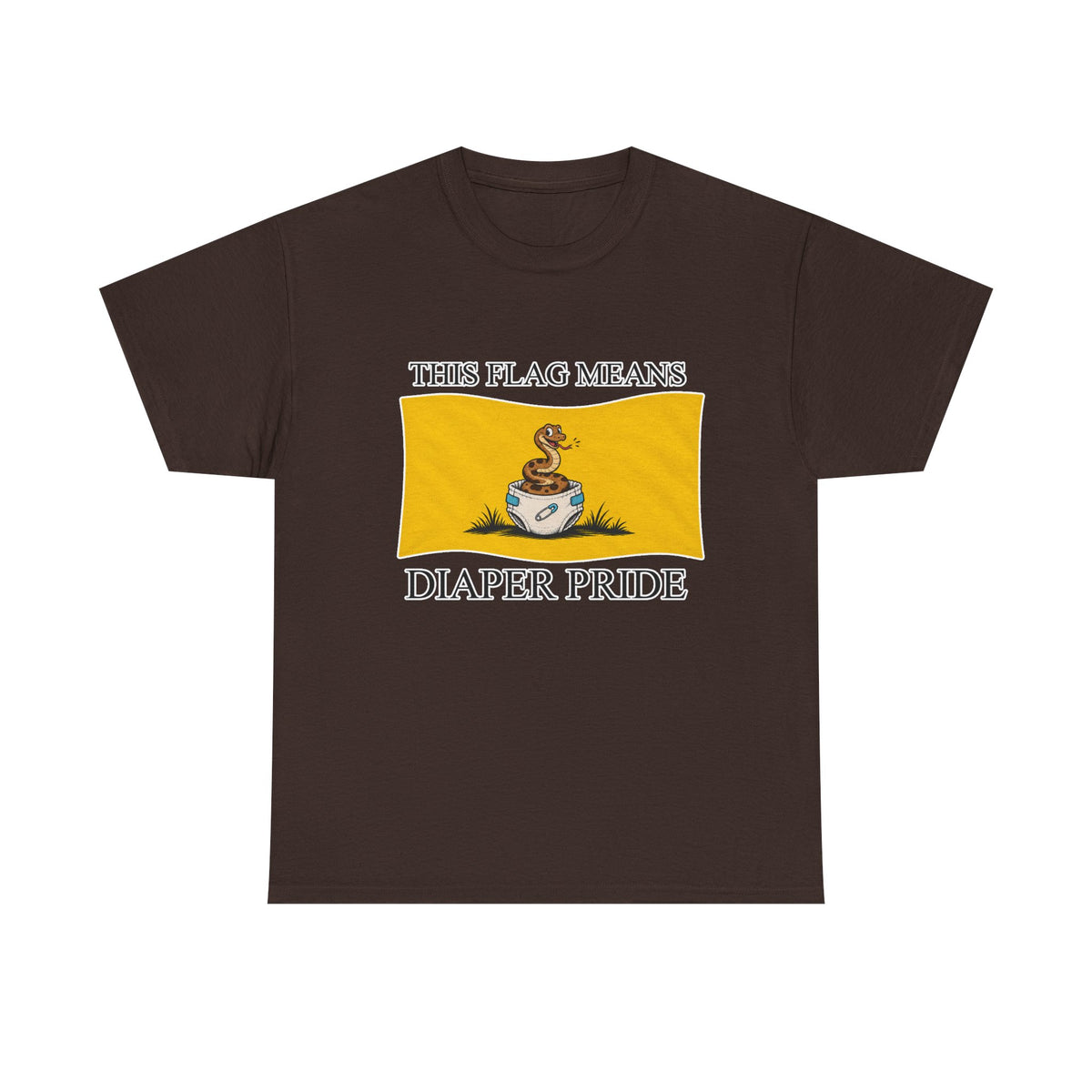 Diaper Pride T-Shirt - "This Flag Means Diaper Pride" Graphic Tee