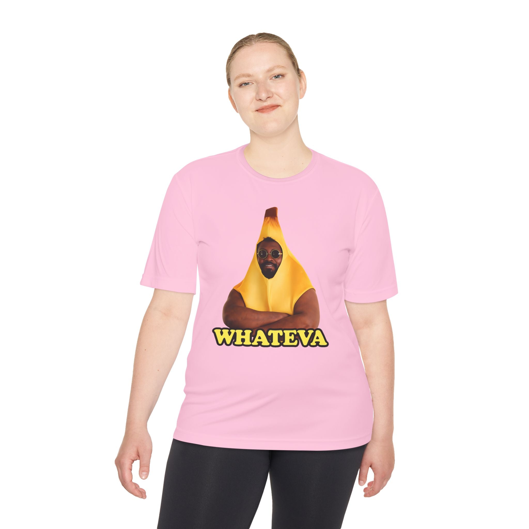 Whateva Banana Tee — Funny Graphic Moisture-Wicking Shirt