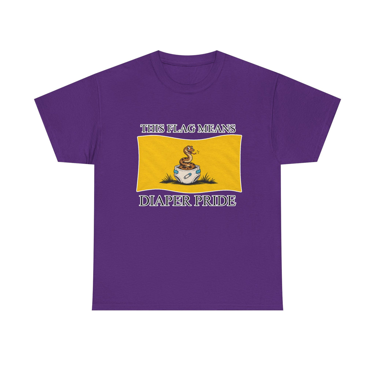 Diaper Pride T-Shirt - "This Flag Means Diaper Pride" Graphic Tee