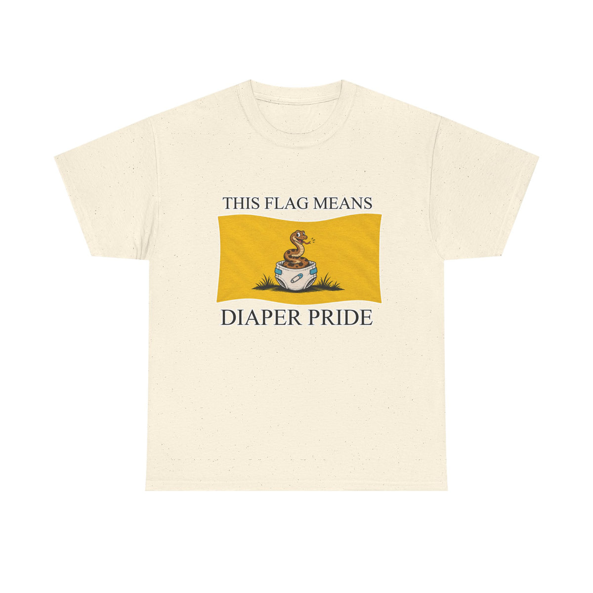 Diaper Pride T-Shirt - "This Flag Means Diaper Pride" Graphic Tee