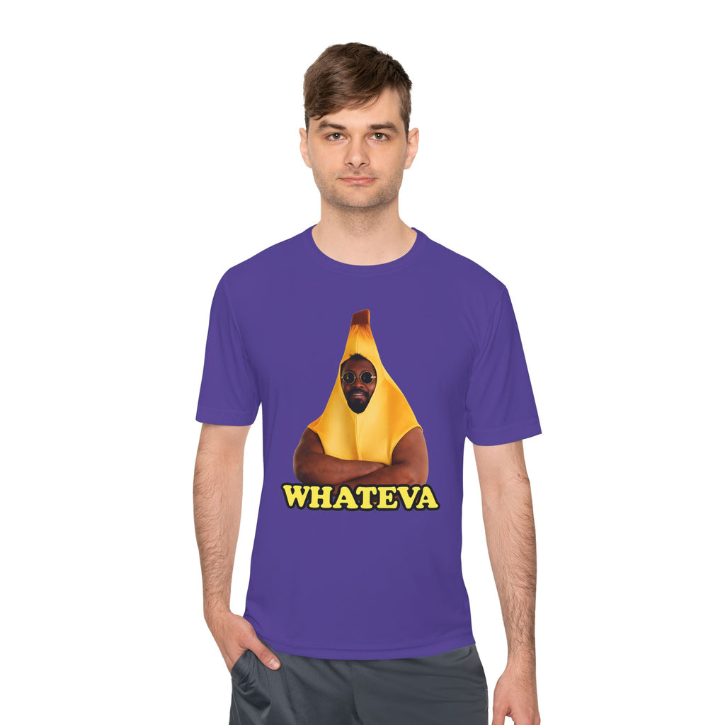 Whateva Banana Tee — Funny Graphic Moisture-Wicking Shirt