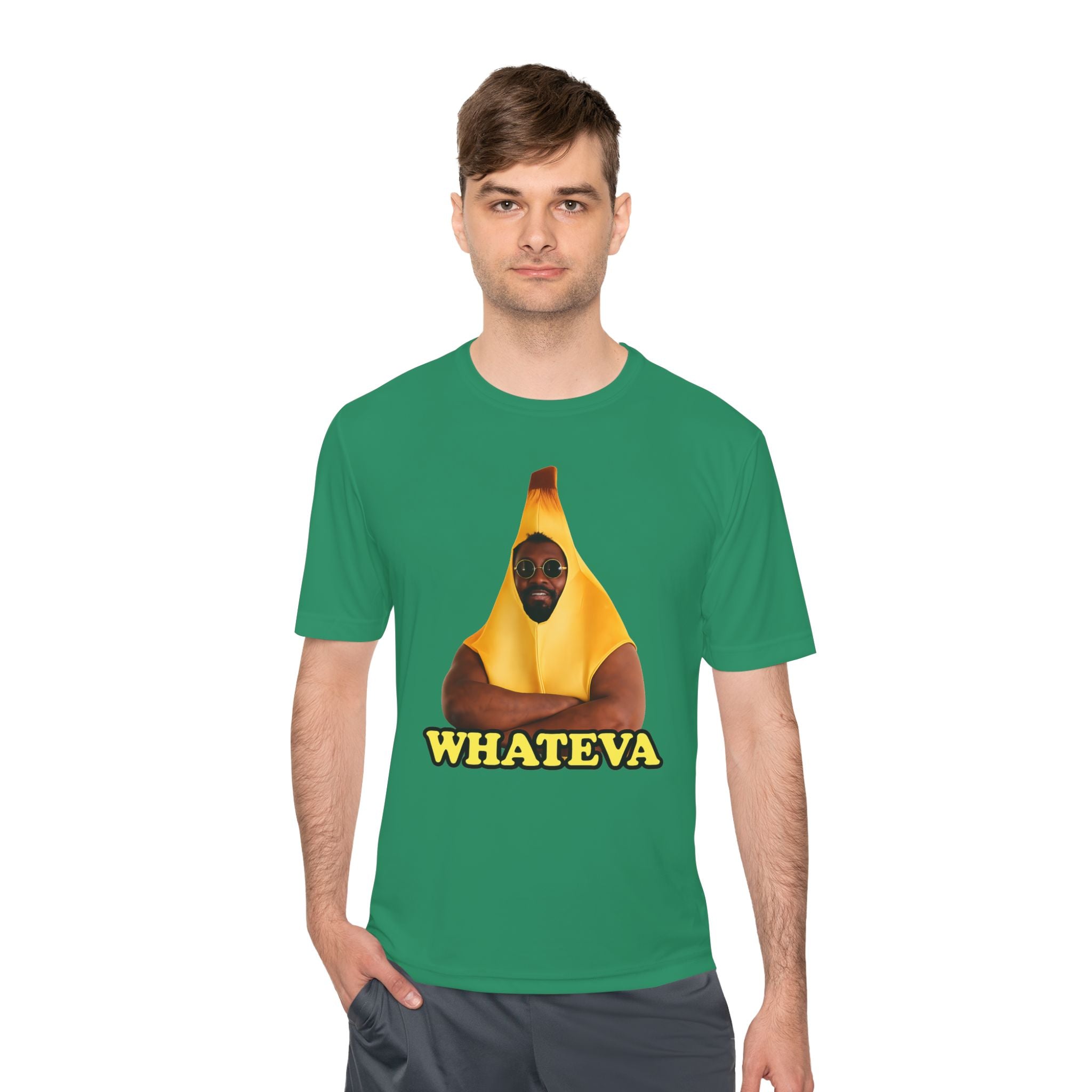 Whateva Banana Tee — Funny Graphic Moisture-Wicking Shirt