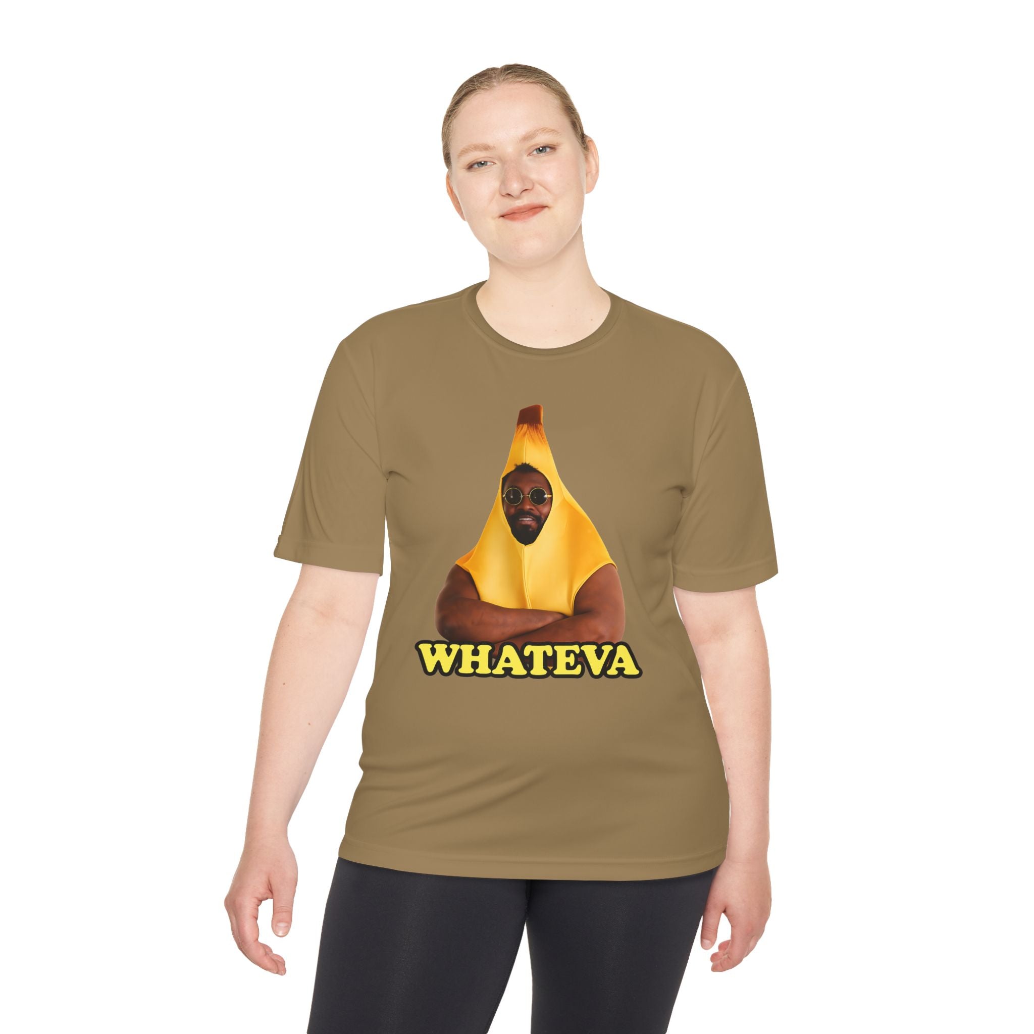 Whateva Banana Tee — Funny Graphic Moisture-Wicking Shirt