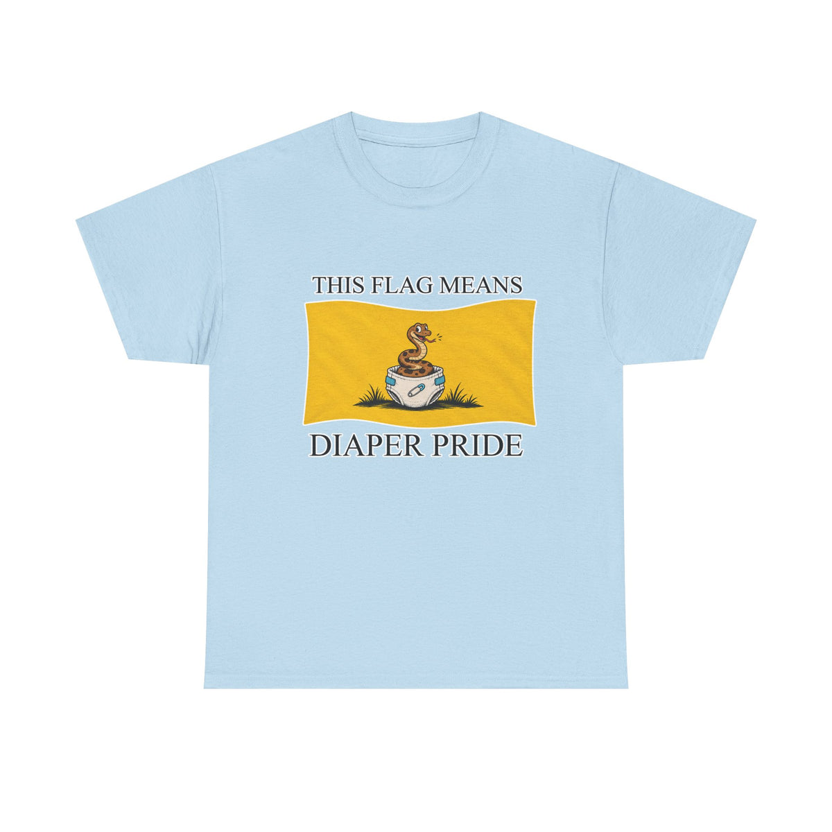 Diaper Pride T-Shirt - "This Flag Means Diaper Pride" Graphic Tee