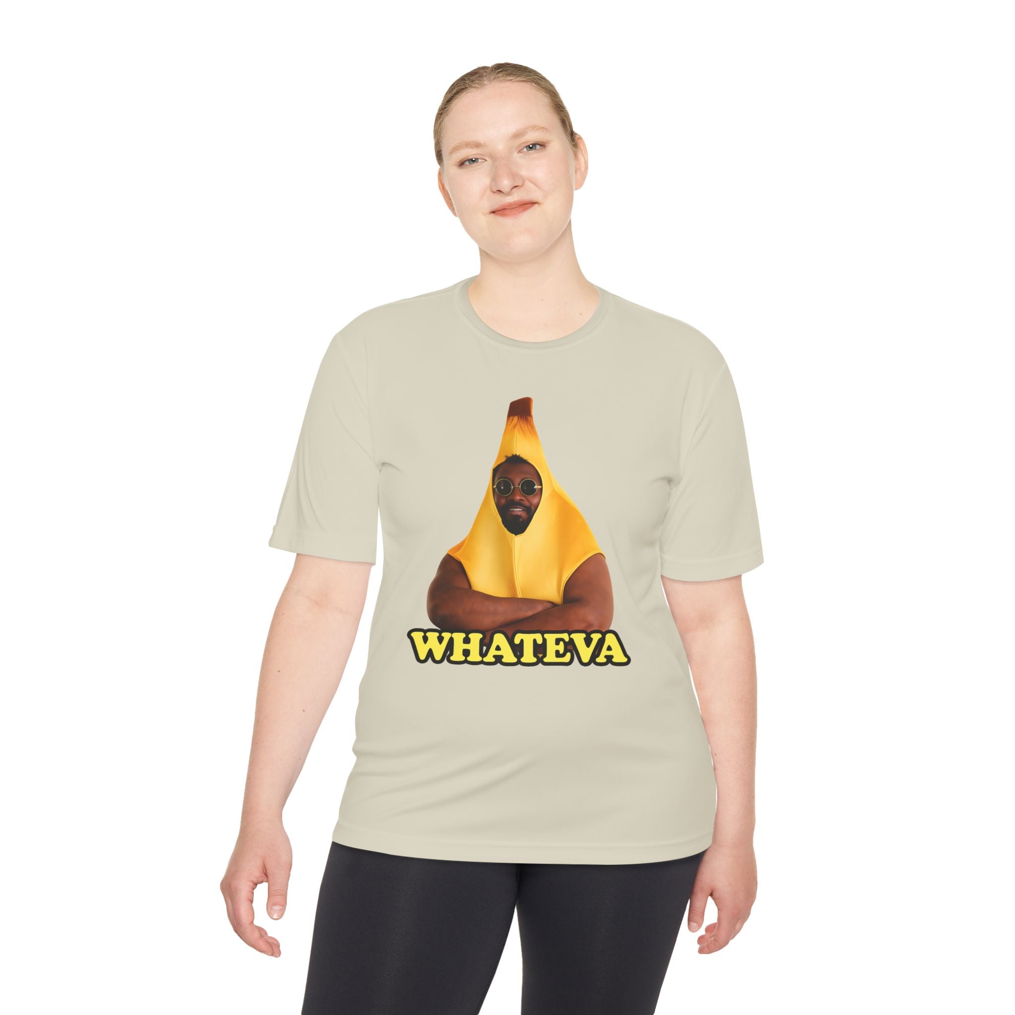 Whateva Banana Tee — Funny Graphic Moisture-Wicking Shirt