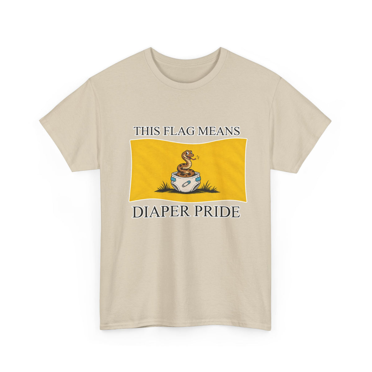 Diaper Pride T-Shirt - "This Flag Means Diaper Pride" Graphic Tee