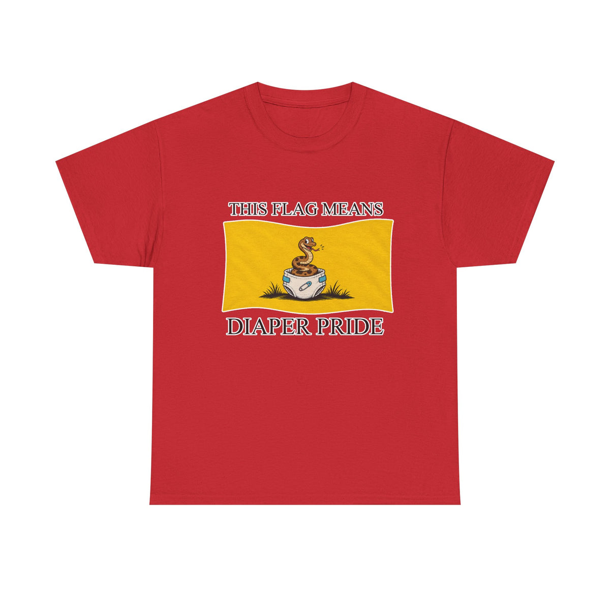 Diaper Pride T-Shirt - "This Flag Means Diaper Pride" Graphic Tee