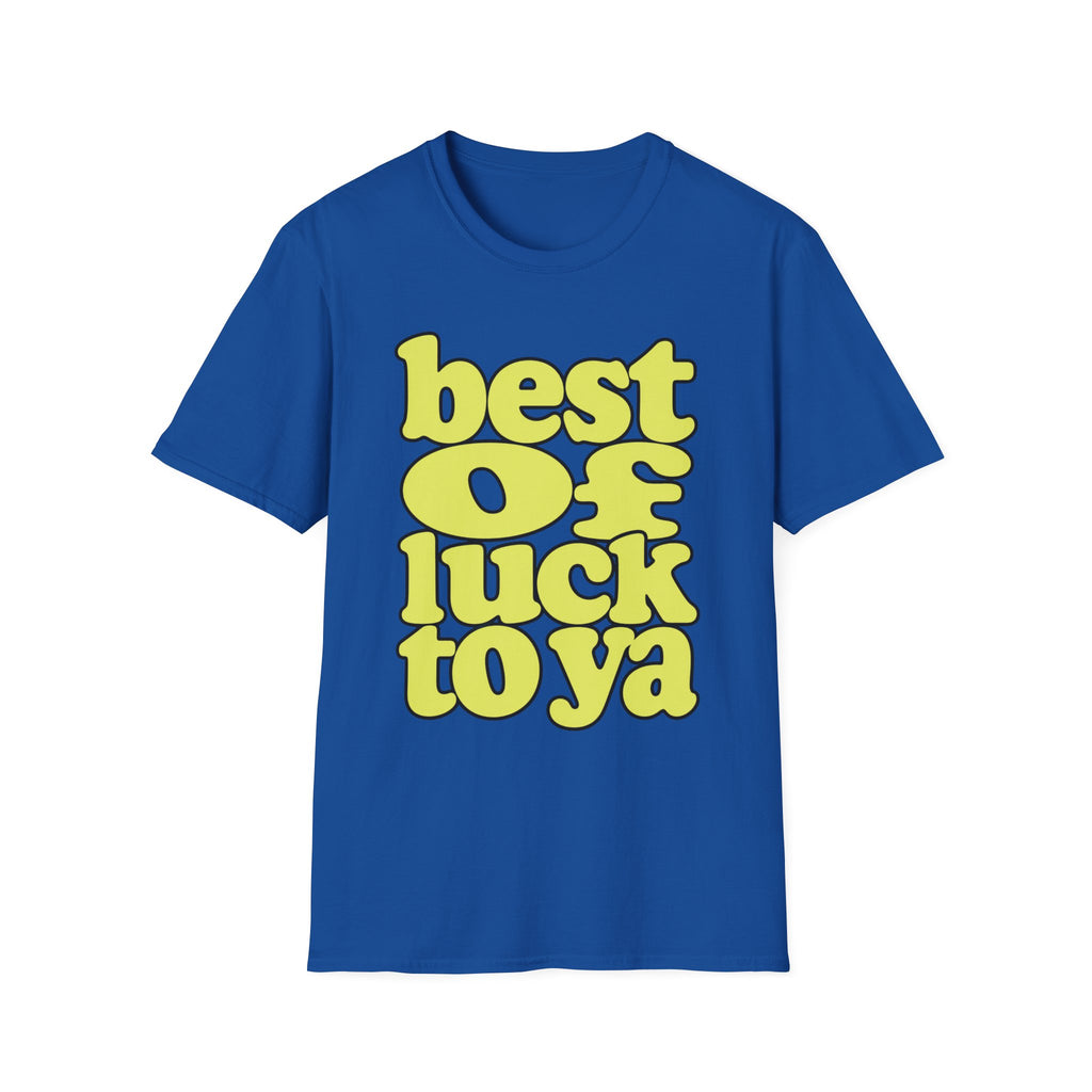 Best of Luck to Ya T‑Shirt — Retro Yellow Bubble Letter Tee