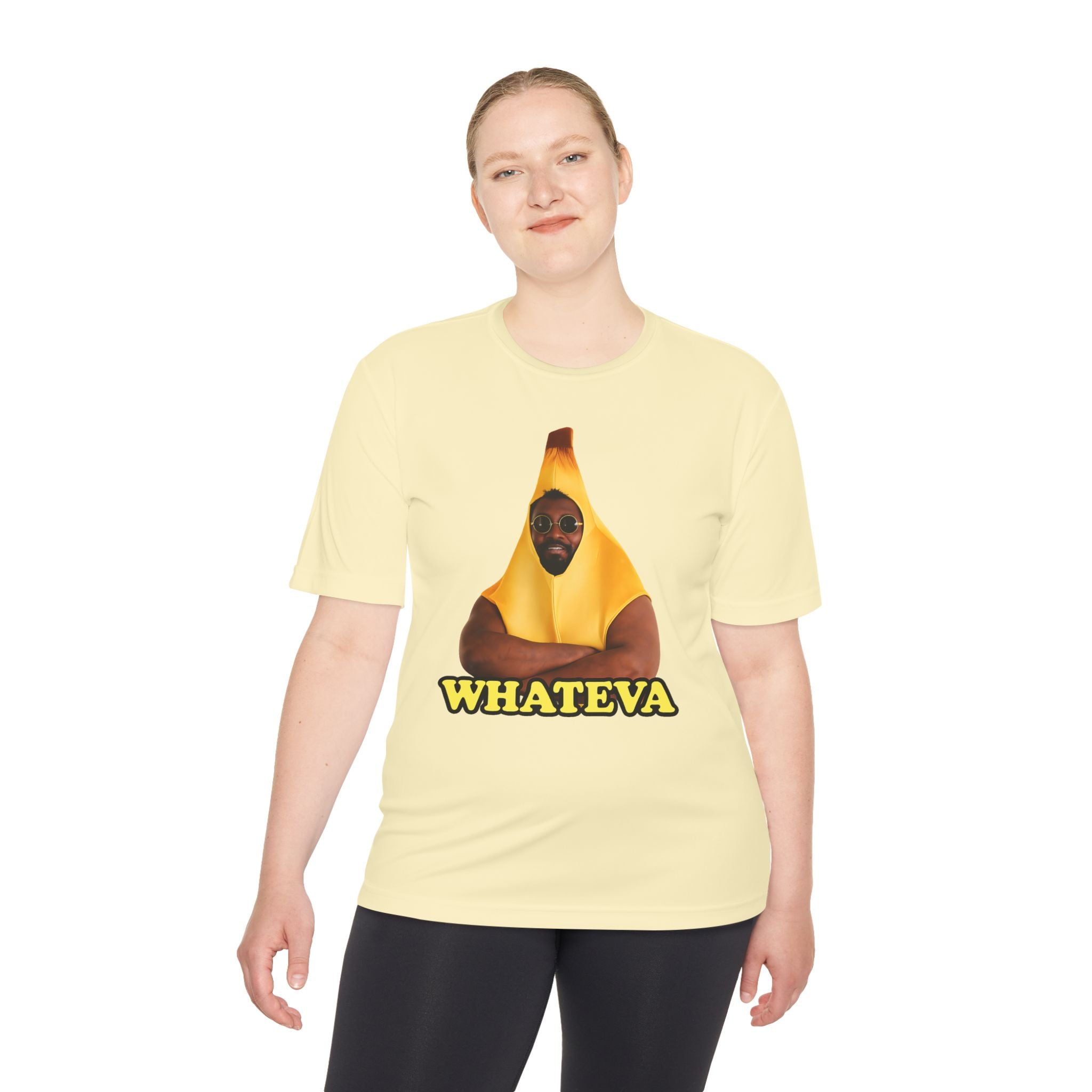Whateva Banana Tee — Funny Graphic Moisture-Wicking Shirt