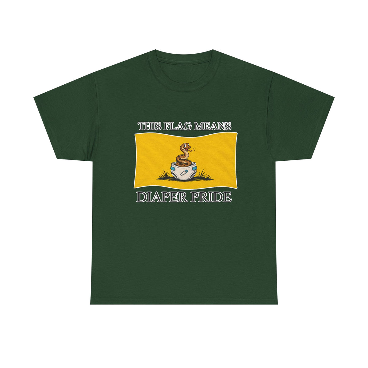 Diaper Pride T-Shirt - "This Flag Means Diaper Pride" Graphic Tee