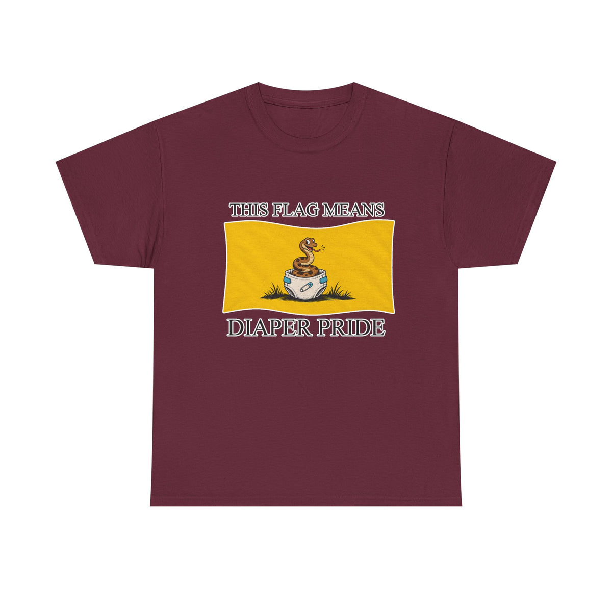 Diaper Pride T-Shirt - "This Flag Means Diaper Pride" Graphic Tee