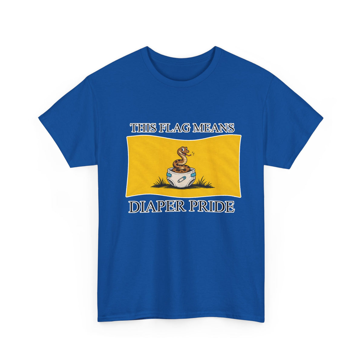 Diaper Pride T-Shirt - "This Flag Means Diaper Pride" Graphic Tee