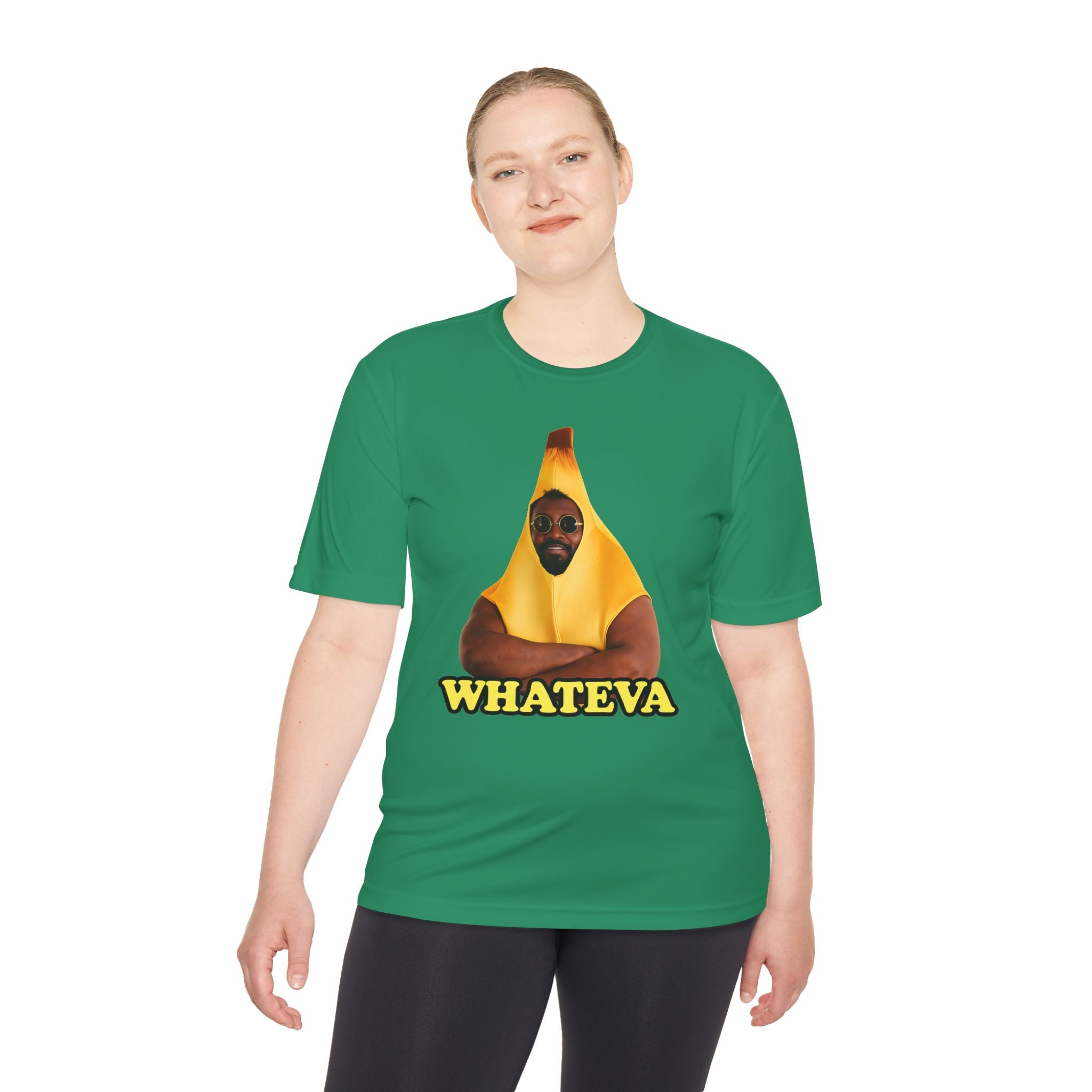 Whateva Banana Tee — Funny Graphic Moisture-Wicking Shirt