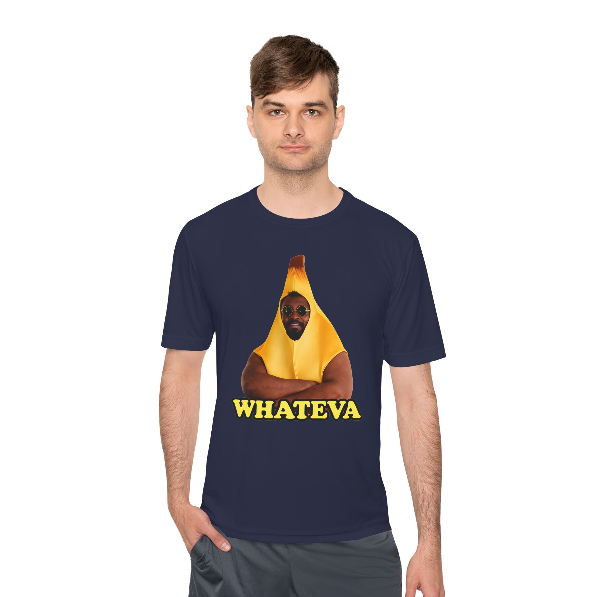 Whateva Banana Tee — Funny Graphic Moisture-Wicking Shirt