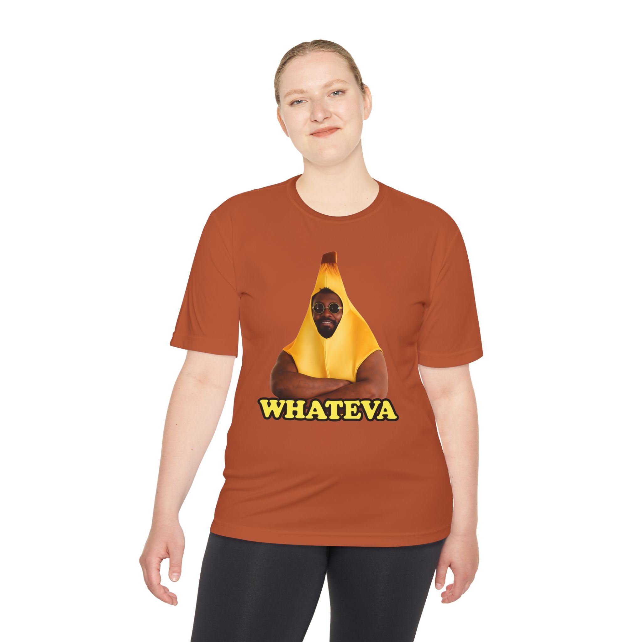Whateva Banana Tee — Funny Graphic Moisture-Wicking Shirt