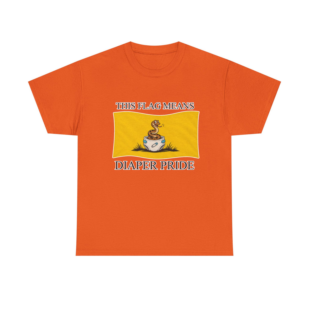 Diaper Pride T-Shirt - "This Flag Means Diaper Pride" Graphic Tee