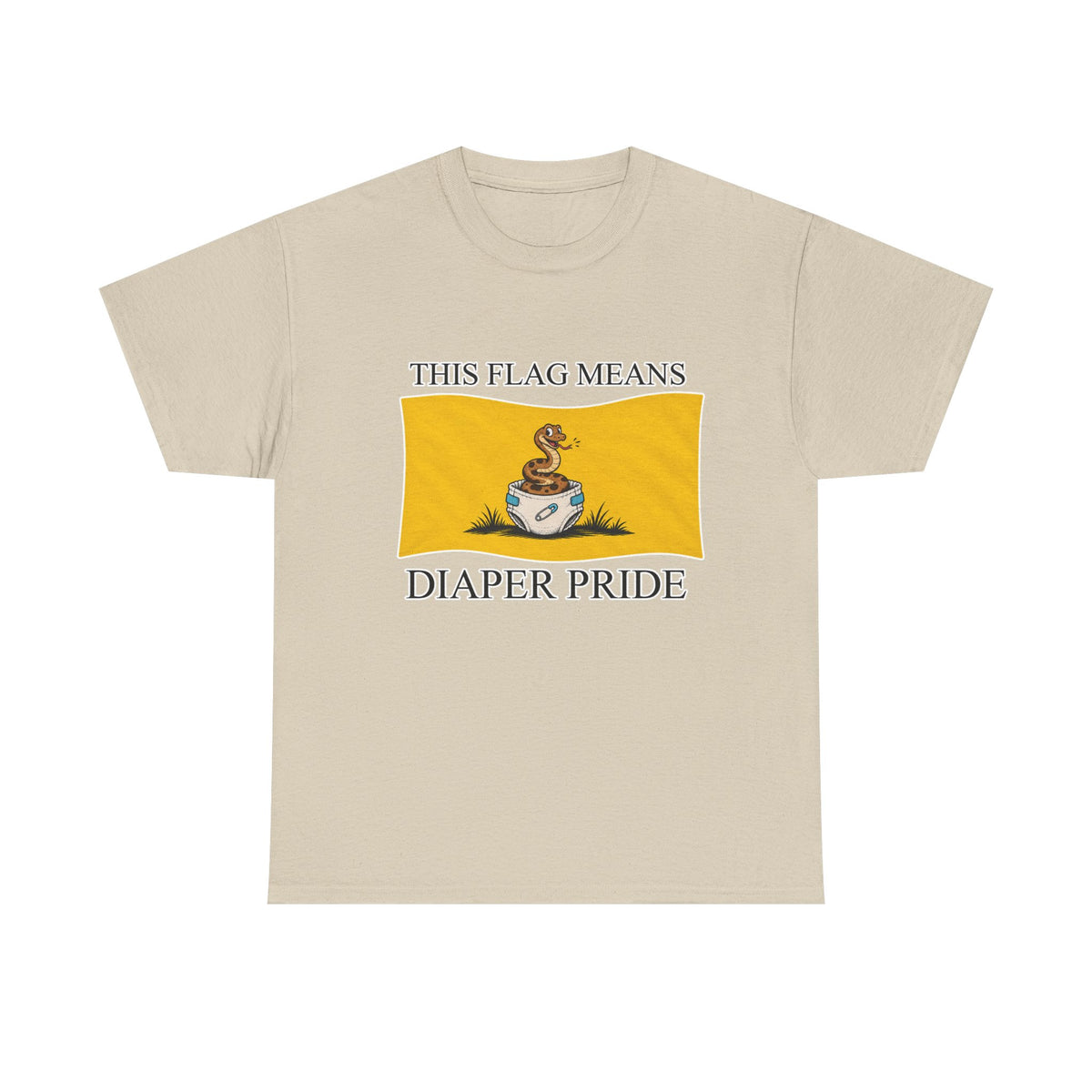 Diaper Pride T-Shirt - "This Flag Means Diaper Pride" Graphic Tee