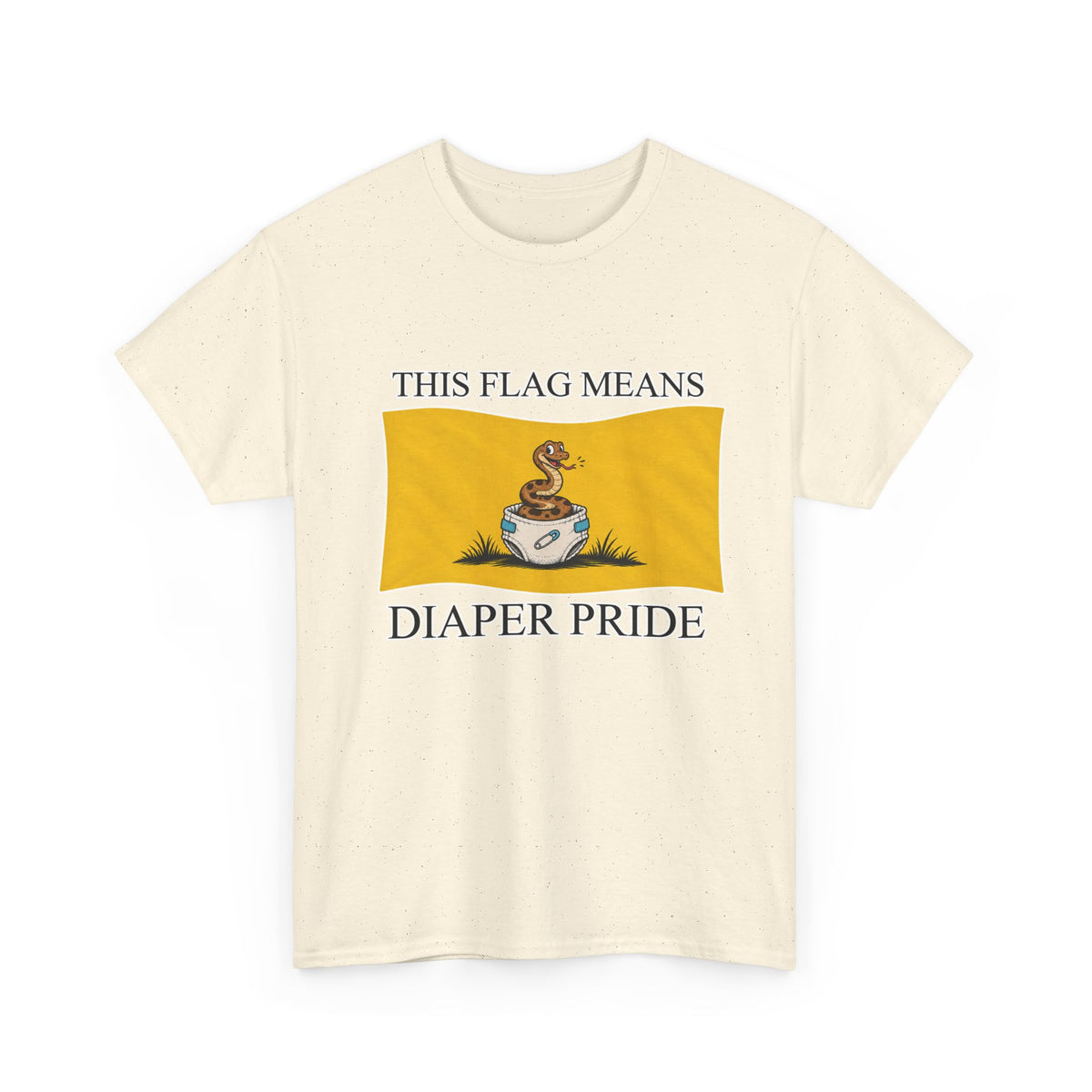 Diaper Pride T-Shirt - "This Flag Means Diaper Pride" Graphic Tee