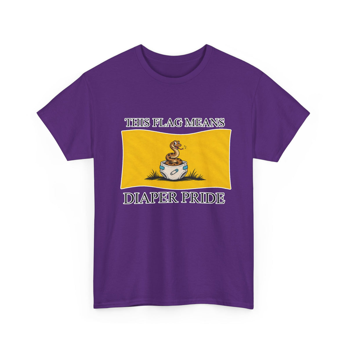 Diaper Pride T-Shirt - "This Flag Means Diaper Pride" Graphic Tee