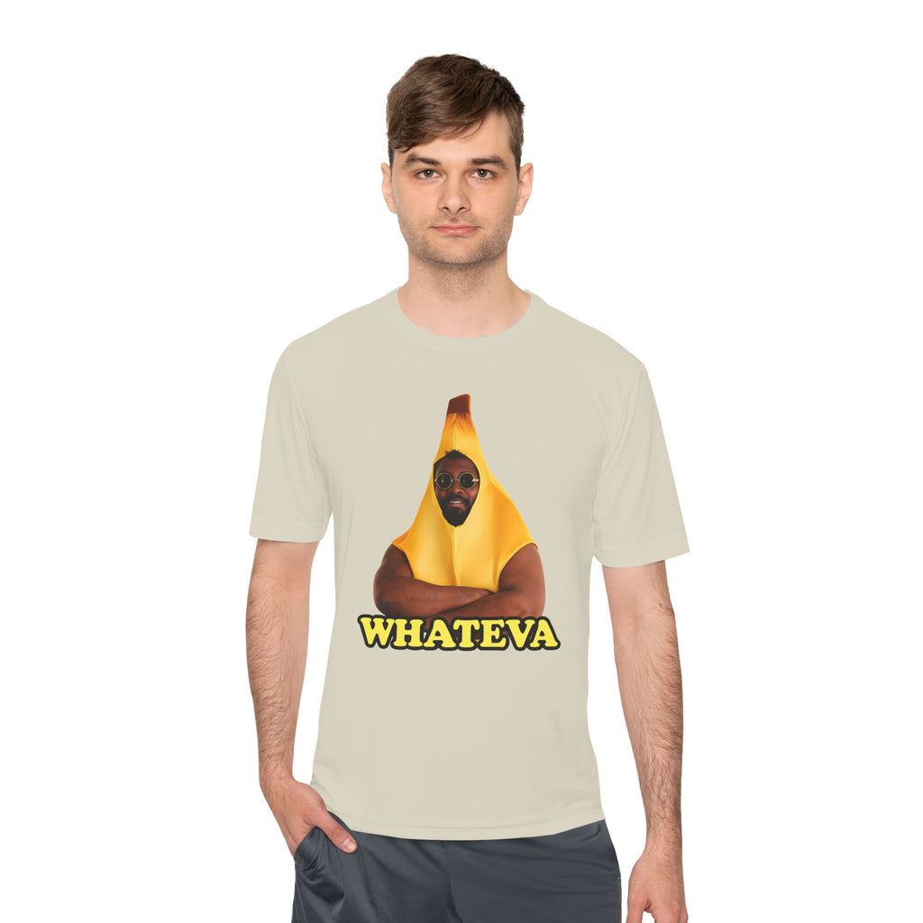 Whateva Banana Tee — Funny Graphic Moisture-Wicking Shirt