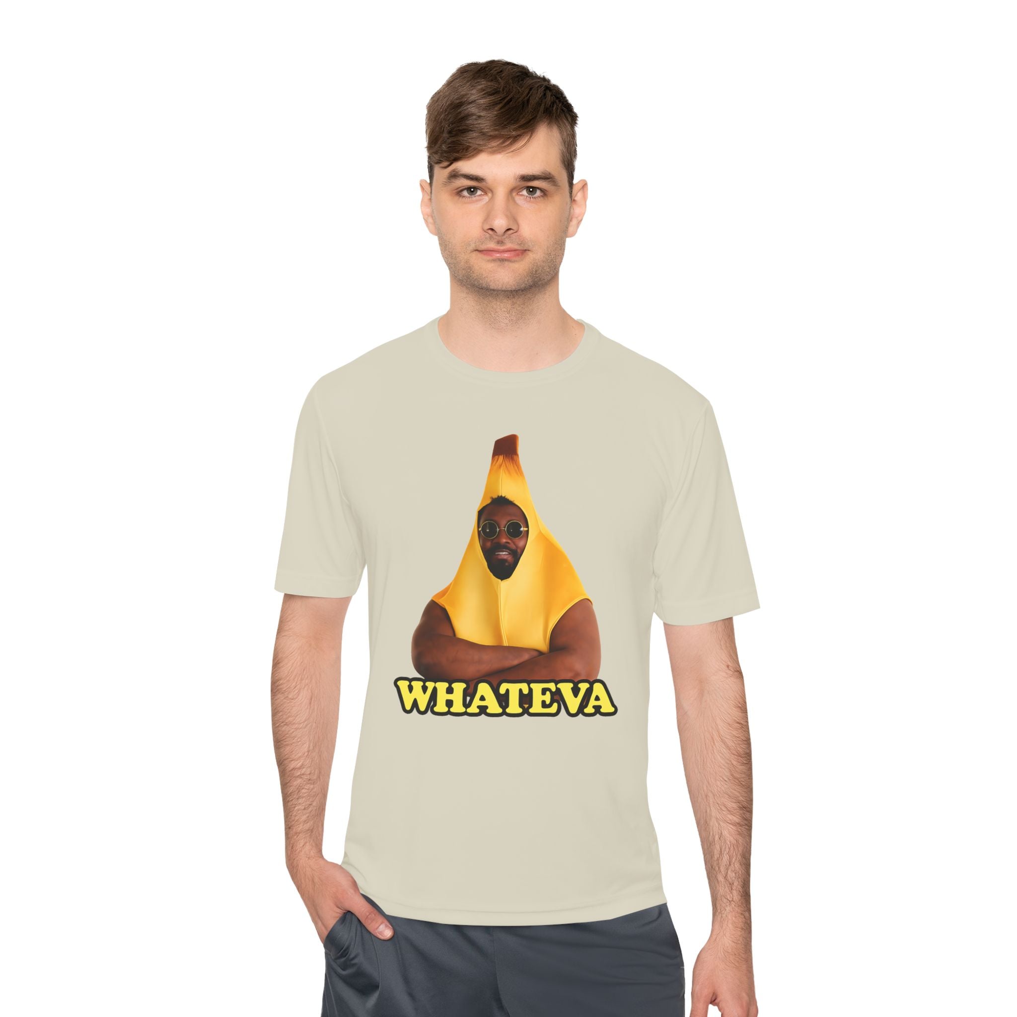 Whateva Banana Tee — Funny Graphic Moisture-Wicking Shirt