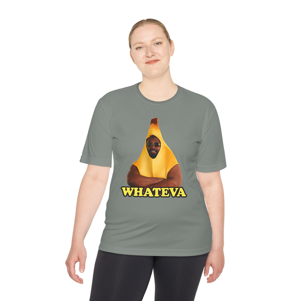 Whateva Banana Tee — Funny Graphic Moisture-Wicking Shirt