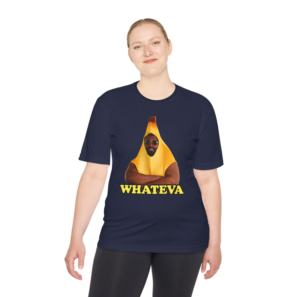 Whateva Banana Tee — Funny Graphic Moisture-Wicking Shirt