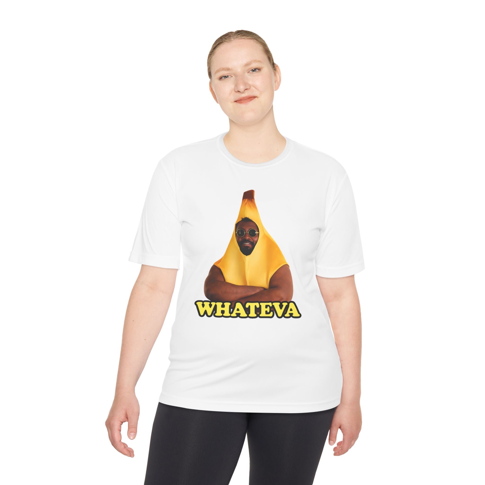 Whateva Banana Tee — Funny Graphic Moisture-Wicking Shirt