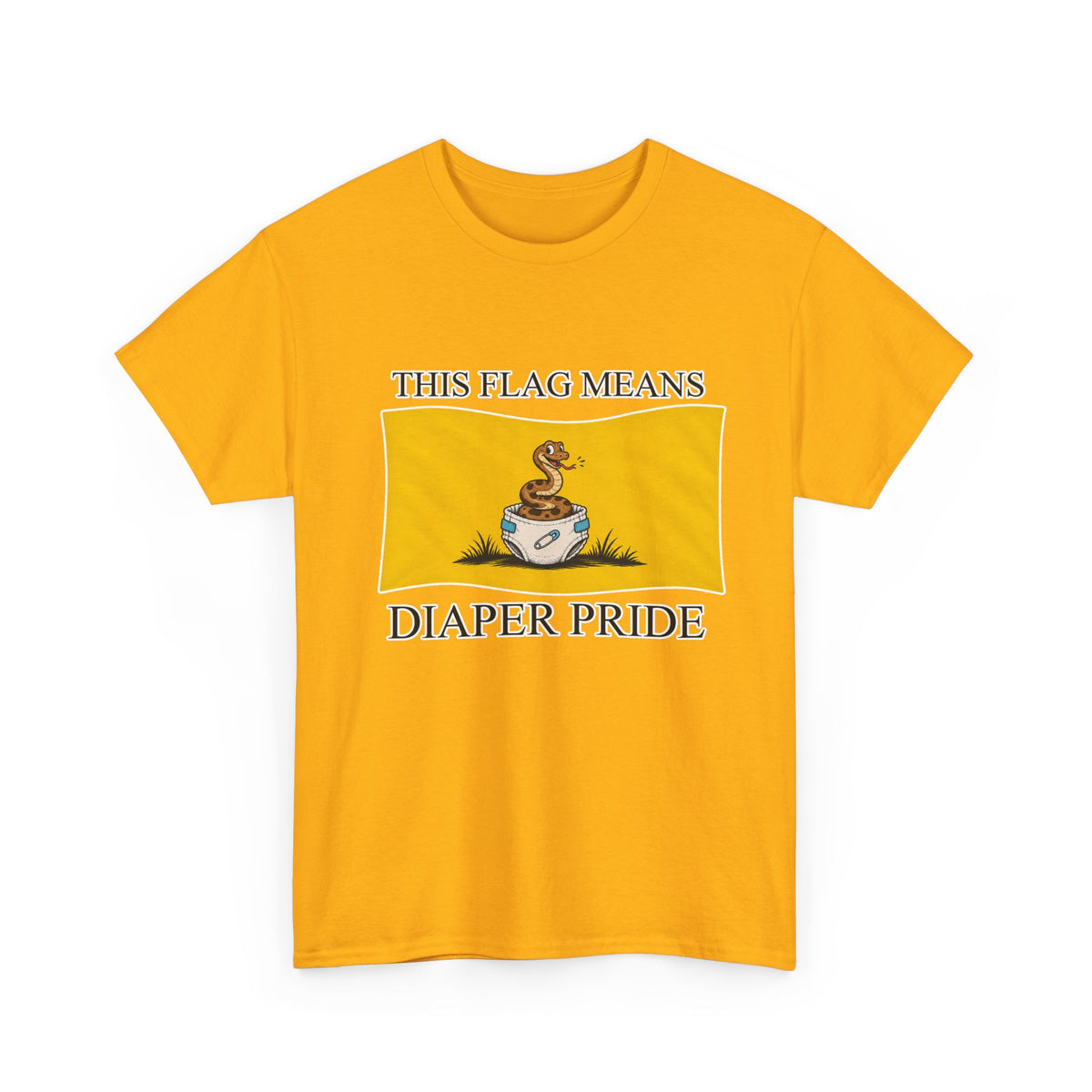 Diaper Pride T-Shirt - "This Flag Means Diaper Pride" Graphic Tee