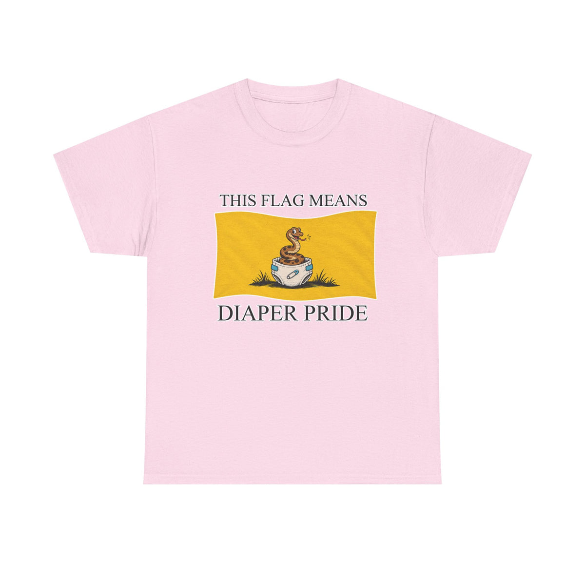 Diaper Pride T-Shirt - "This Flag Means Diaper Pride" Graphic Tee