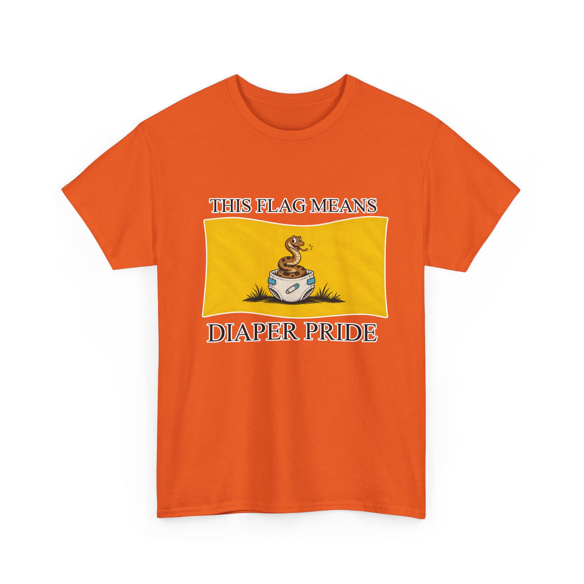 Diaper Pride T-Shirt - "This Flag Means Diaper Pride" Graphic Tee