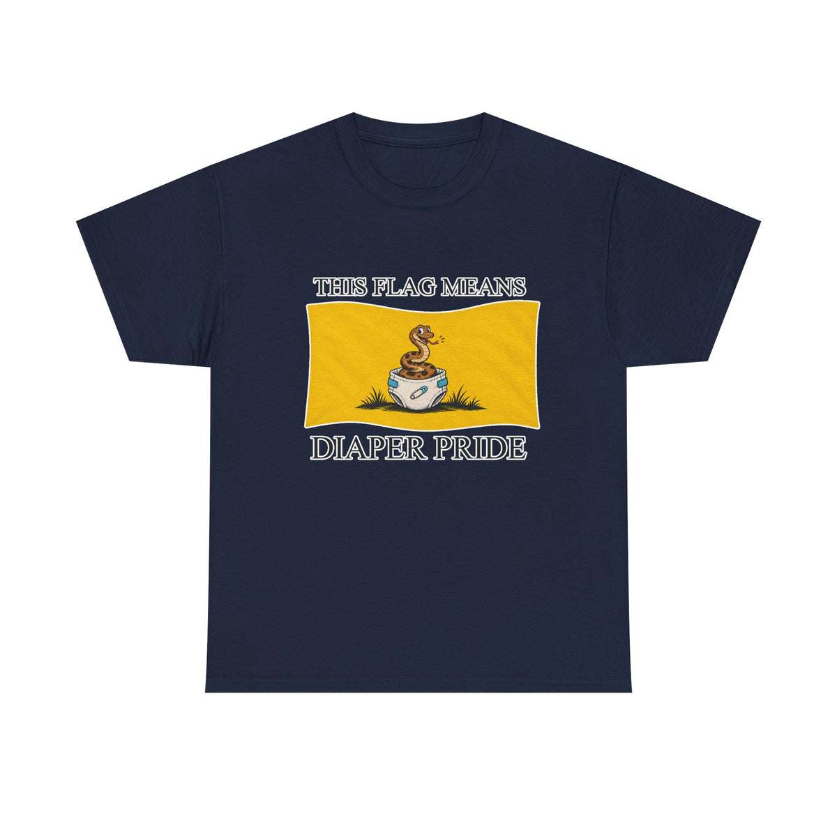 Diaper Pride T-Shirt - "This Flag Means Diaper Pride" Graphic Tee