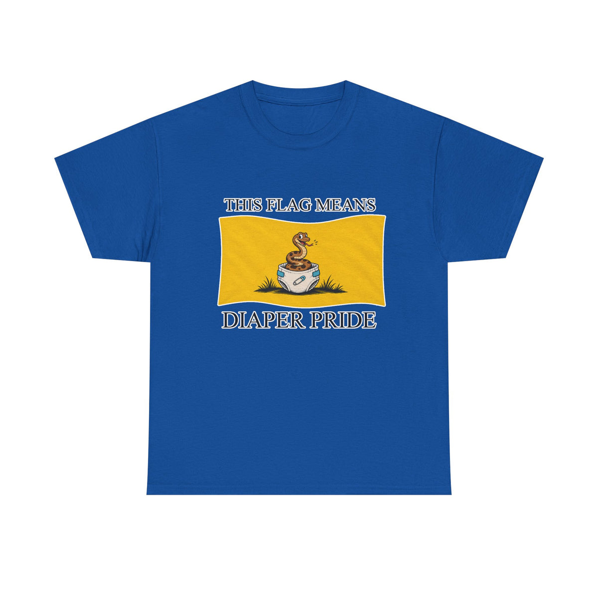 Diaper Pride T-Shirt - "This Flag Means Diaper Pride" Graphic Tee