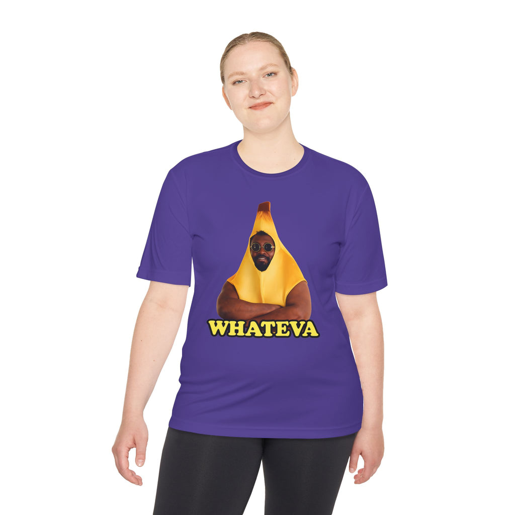 Whateva Banana Tee — Funny Graphic Moisture-Wicking Shirt