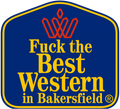 Graphic T-Shirt — “Fuck the Best Western in Bakersfield” Vintage Motel Parody